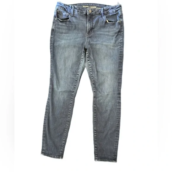 Old Navy Rockstar Built-in Sculpt Skinny Jeans in Dark Blue Wash Size 14 - Picture 4 of 10